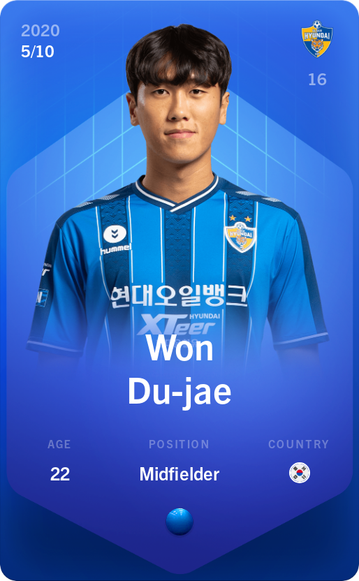 Sorare - Sorare Official - Won Du-jae 2020-21 • Super Rare 5/10 - NFT # 42788094937223973009667139133742271718785103248540327929644213651155383675503
