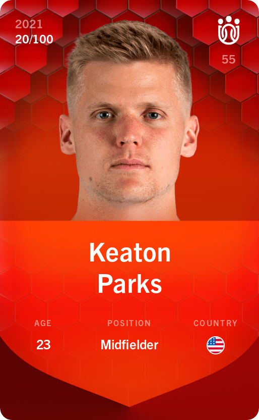 Sorare - Sorare Official - Keaton Parks 2021-22 • Rare 20/100 - NFT # 83632696713706834184788339051378529711655985634183822958379542713781797178227