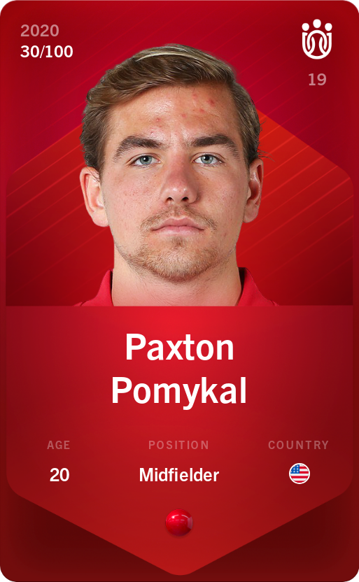 Sorare - Sorare Official - Paxton Pomykal 2020-21 • Rare 30/100 - NFT # 113207548578716500945395524770294142668112447229028333236753350580817919400922