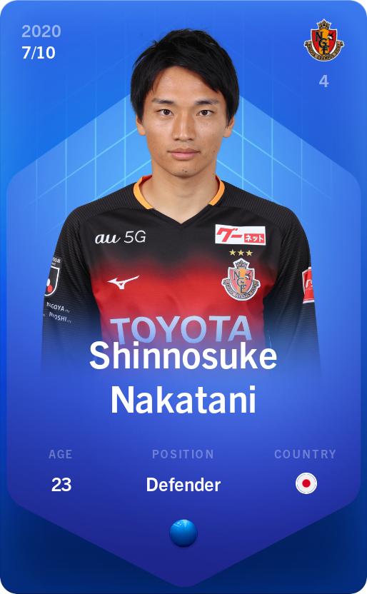 Sorare - Sorare Official - Shinnosuke Nakatani 2020-21 • Super Rare 7/10 - NFT # 106549487227686794011932923443400700004778735921778102258812094376457182431047