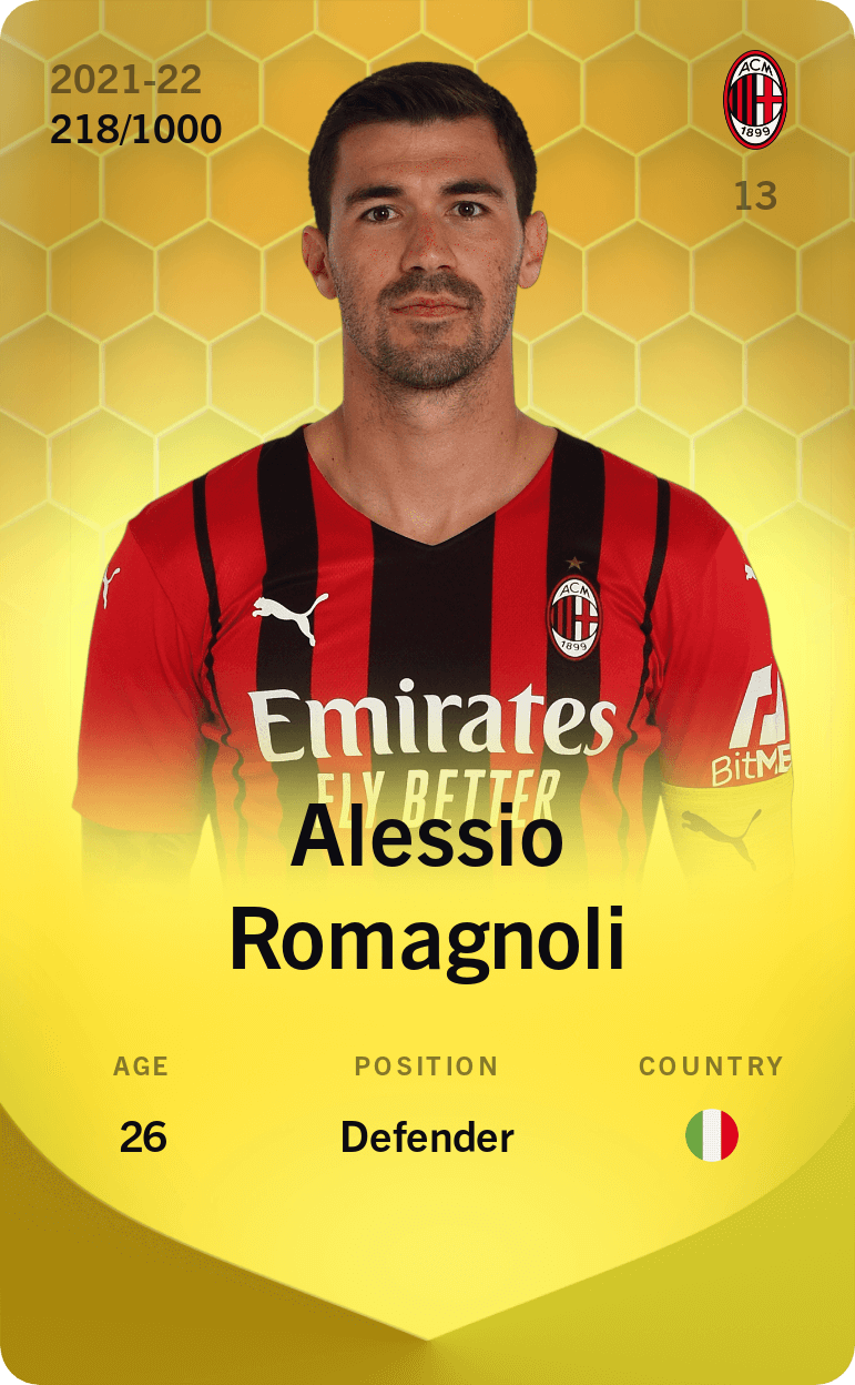 Alessio Romagnoli 2021-22 • Limited 218/1000