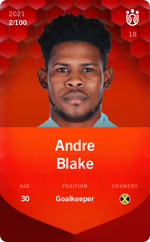 Sorare - Sorare Official - Andre Blake 2021-22 • Rare 2/100 - NFT # 75962084521185113274993446924522040084523673252279959217999736002955485748442