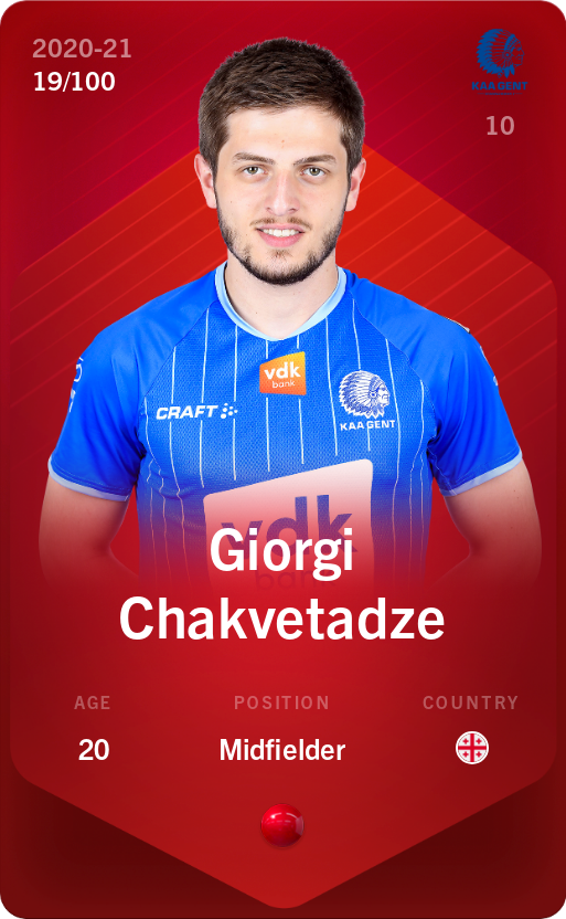 Sorare - Sorare Official - Giorgi Chakvetadze 2020-21 • Rare 19/100 - NFT # 43854521109058950067241603580532550593996220372894171358606888739472460332058