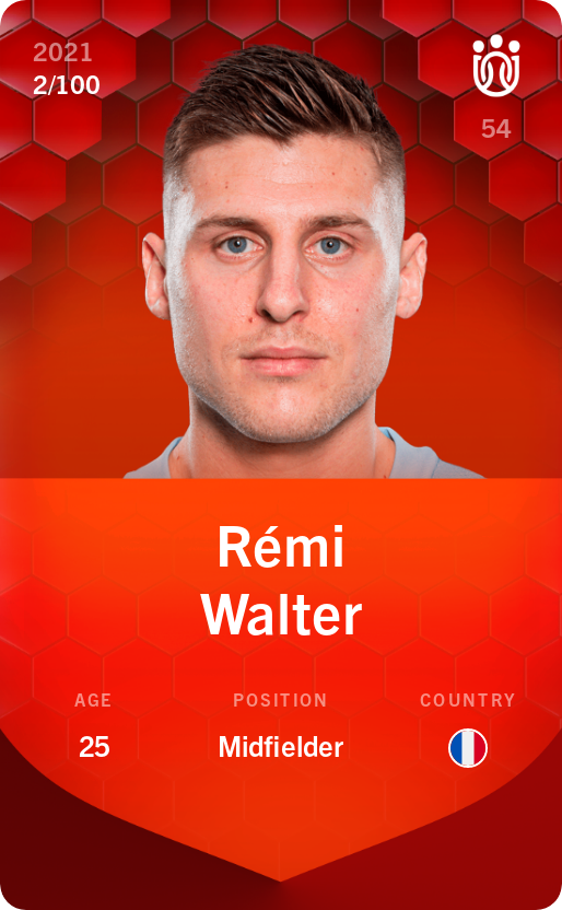 Sorare - Sorare Official - Rémi Walter 2021-22 • Rare 2/100 - NFT # 73576957422855188522555479741485981258761371797657102292497497842995430806476