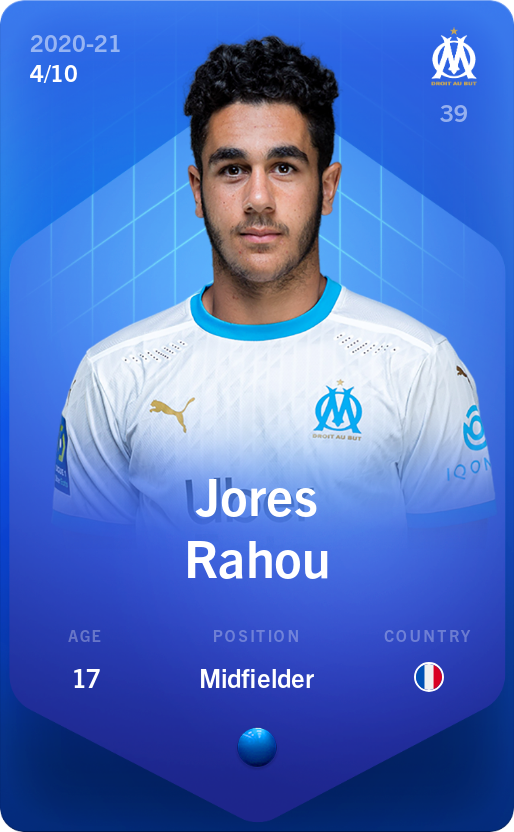 Sorare - Sorare Official - Jores Rahou 2020-21 • Super Rare 4/10 - NFT # 77126084338495774665791136313927617981648879339979049979197746334411821635220