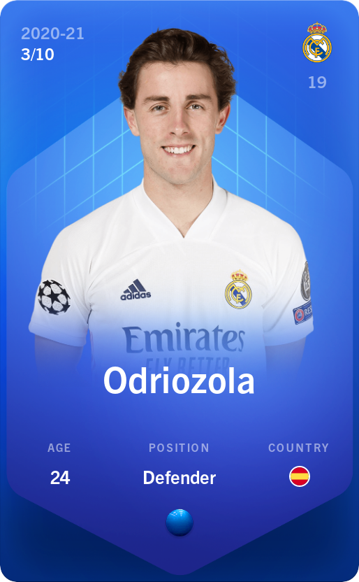 Sorare - Sorare Official - Odriozola 2020-21 • Super Rare 3/10 - NFT # 13173092837180418441187861796554016260246747287373253135935052931491210855384