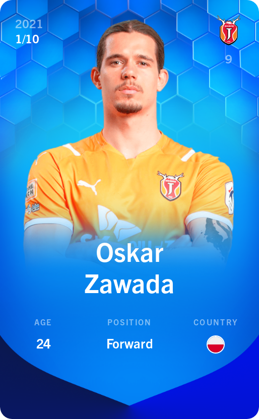 Sorare - Sorare Official - Oskar Zawada 2021-22 • Super Rare 1/10 - NFT # 111072307406481878539405446217128540332854218682893570580858078983843912242889