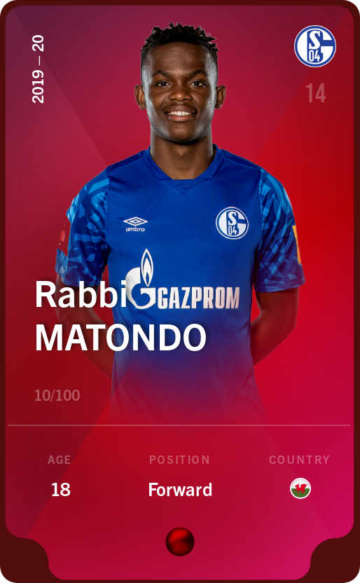 Sorare - Sorare Official - Rabbi Matondo 2019-20 • Rare 10/100 - NFT # 45971693471586404364299506112836571709046977356603456350359388930582654595307