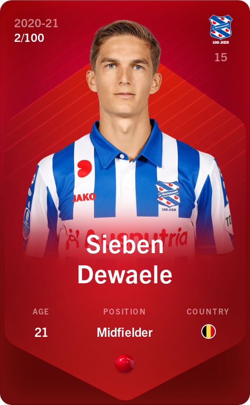 Sorare - Sorare Official - Sieben Dewaele 2020-21 • Rare 2/100 - NFT # 30766624594241242661313817681454187565266542186032968918592141038133198507571