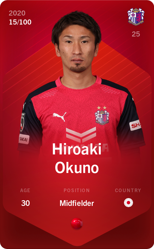 Sorare - Sorare Official - Hiroaki Okuno 2020-21 • Rare 15/100 - NFT # 108923439785951153073700582440794777394662865120361542648575988312891181457171