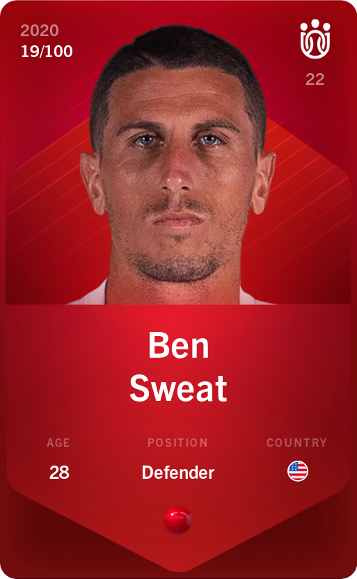 Sorare - Sorare Official - Ben Sweat 2020-21 • Rare 19/100 - NFT # 92059161586847881319575344408380670558300207526053117343405230076891205575243