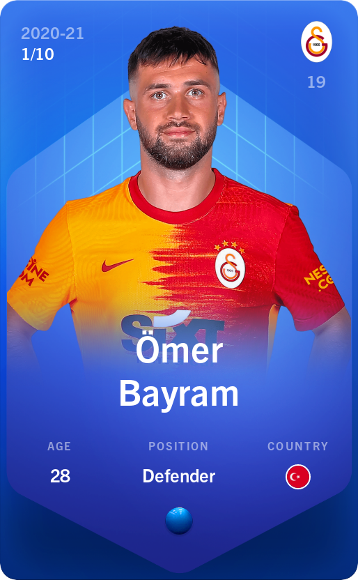 Sorare - Sorare Official - Ömer Bayram 2020-21 • Super Rare 1/10 - NFT # 63929517122720476601256090330491738794575812264652242268715398955129917824716