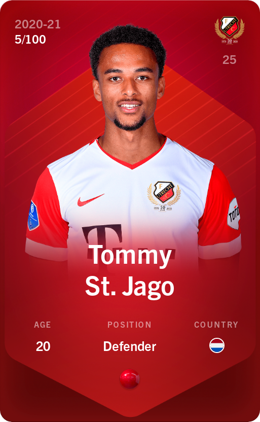Sorare - Sorare Official - Tommy St. Jago 2020-21 • Rare 5/100 - NFT # 104073836241258848527505935395638028373377408133119093362368646232170952473990