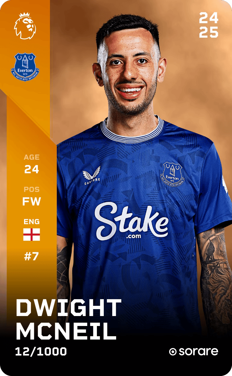 Dwight McNeil 2024-25 • Limited 12/1000