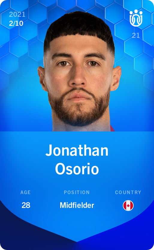 Sorare - Sorare Official - Jonathan Osorio 2021-22 • Super Rare 2/10 - NFT # 86588663460528576622744337471215193128554930582266304064968146502150957852214