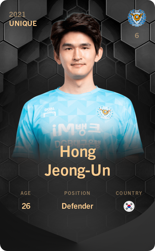 Sorare - Sorare Official - Hong Jeong-Un 2021-22 • Unique - NFT # 107549330988544381270216666301607173738585101581866400077769829205607115833297