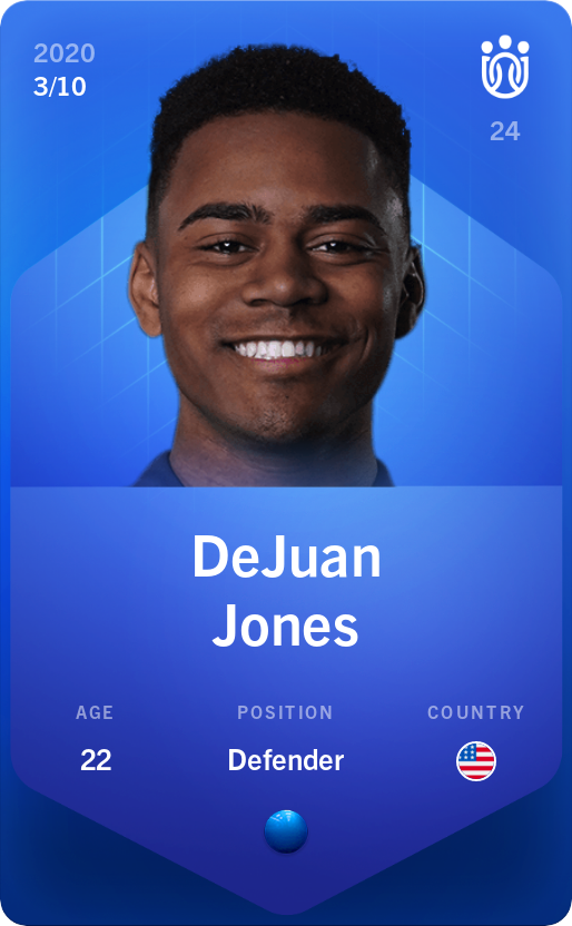 Sorare - Sorare Official - DeJuan Jones 2020-21 • Super Rare 3/10 - NFT # 9270865480405440881181941214677554386365166081495067295606730610575830175681