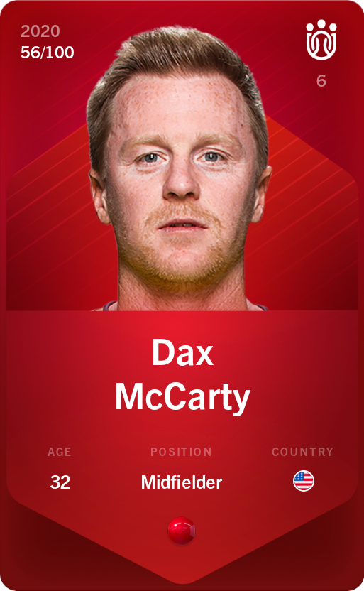 Sorare - Sorare Official - Dax McCarty 2020-21 • Rare 56/100 - NFT # 66272597446178221543452279782221091690826710700364695304956962543902629086191