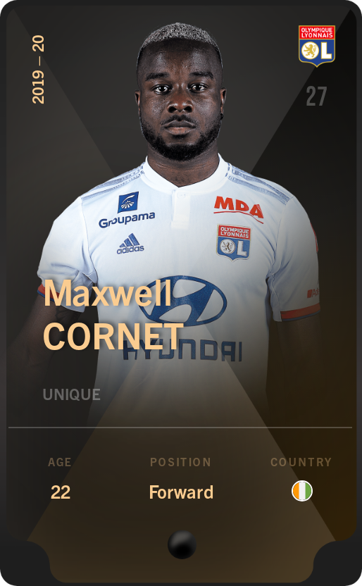 Sorare - Sorare Official - Maxwell Cornet 2019-20 • Unique - NFT # 55814668018070748901163300731939123589403777006505282176968202248032792494564