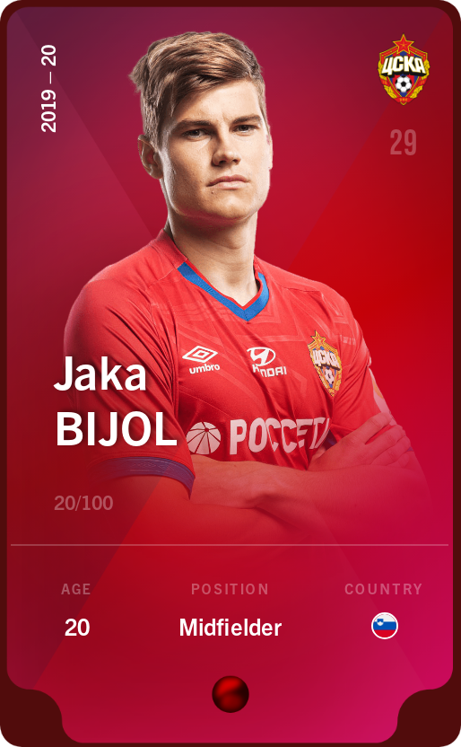 Sorare - Sorare Official - Jaka Bijol 2019-20 • Rare 20/100 - NFT # 30915127912545459106936293736956237911353839158911367908579710559560974260801