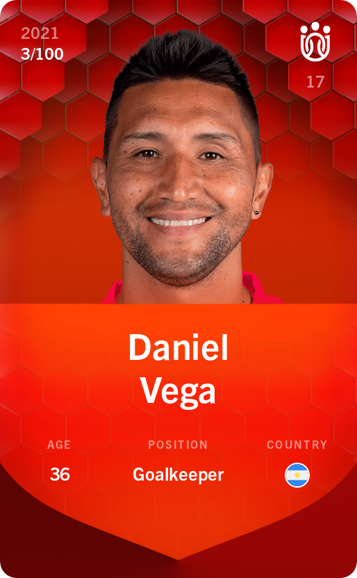 Sorare - Sorare Official - Daniel Vega 2021-22 • Rare 3/100 - NFT # 25719267202930469574879140793264503094562094905638916123535645868458888004566