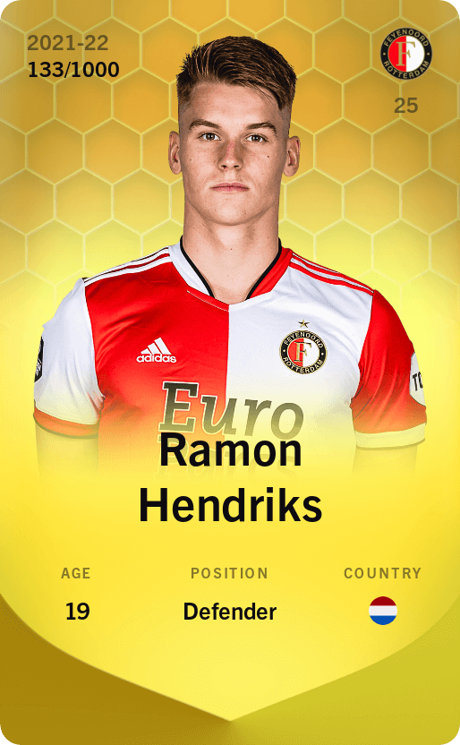 Ramon Hendriks 2021-22 • Limited 133/1000