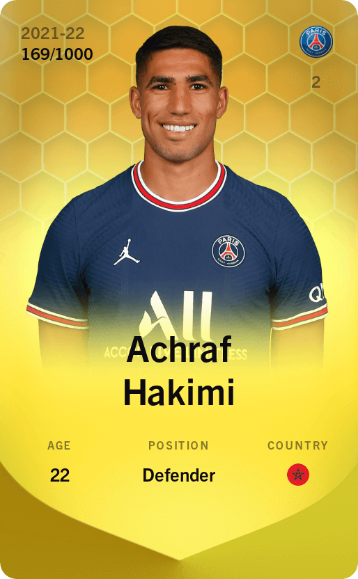 Achraf Hakimi 2021-22 • Limited 169/1000