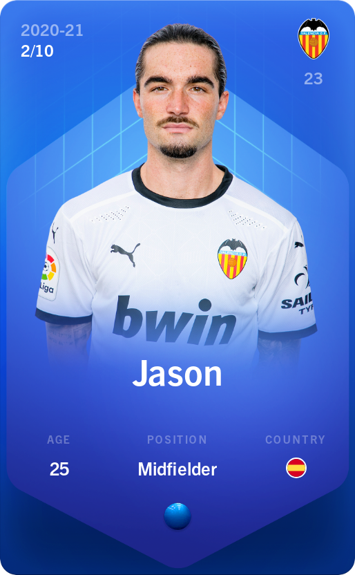 Sorare - Sorare Official - Jason 2020-21 • Super Rare 2/10 - NFT # 63699161893146389538523206446777636201845189770246835032527151689263153231429