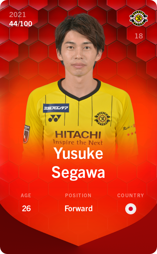 Sorare - Sorare Official - Yusuke Segawa 2021-22 • Rare 44/100 - NFT # 85996166025713318711172140055538306145198950304291792923835887507799290873084