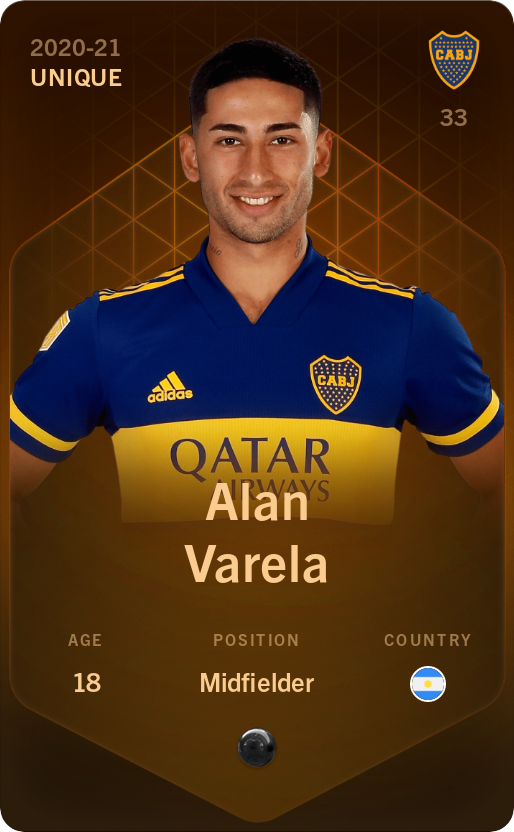 Sorare - Sorare Official - Alan Varela 2020-21 • Unique - NFT # 46679046828594239516487914320741857737594148655214048321723261059624802059997