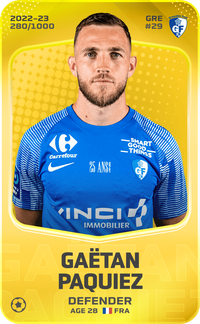 Gaëtan Paquiez 2022-23 • Limited 280/1000