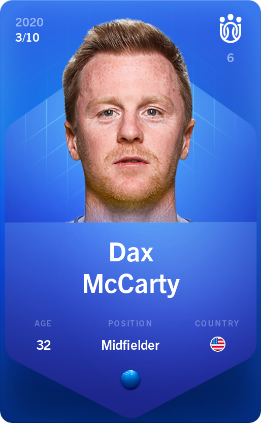 Sorare - Sorare Official - Dax McCarty 2020-21 • Super Rare 3/10 - NFT # 2385112013567055858276454612589137332186653496957620861459077765503724861325