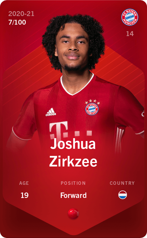 Joshua Zirkzee 2020 21 Rare 7 100