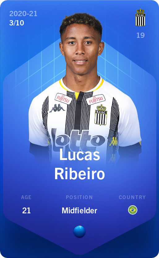 Sorare - Sorare Official - Lucas Ribeiro 2020-21 • Super Rare 3/10 - NFT # 22584502414106288834231493936571924541005098840902093808941568552584674629422