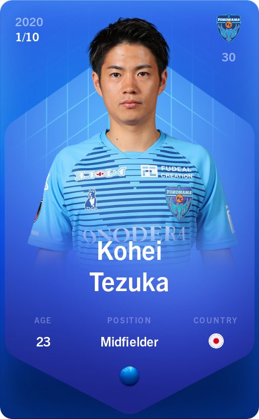 Sorare - Sorare Official - Kohei Tezuka 2020-21 • Super Rare 1/10 - NFT # 91531676190041485803930576853496800728124894682514570874446430910514114379666