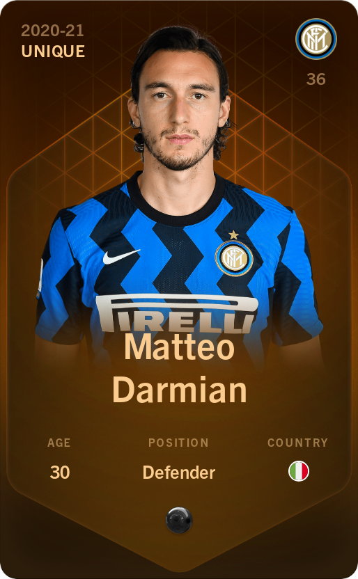 Sorare - Sorare Official - Matteo Darmian 2020-21 • Unique - NFT # 5194585394819483535293558568720081506319420473144147141938249375464732269149