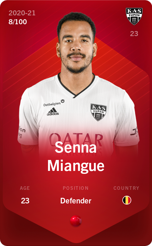 Sorare - Sorare Official - Senna Miangue 2020-21 • Rare 8/100 - NFT # 9828601154422929935373536487520356164422228157227718664505337132617803701047