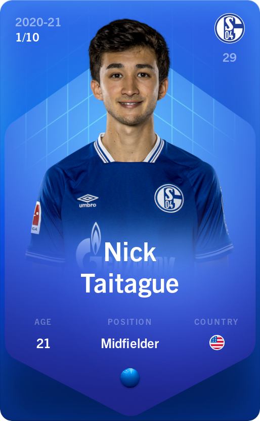 Sorare - Sorare Official - Nick Taitague 2020-21 • Super Rare 1/10 - NFT # 102644029412445741260562750854289011099056776098896805707337536893449806188481