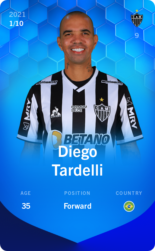 Sorare - Sorare Official - Diego Tardelli 2021-22 • Super Rare 1/10 - NFT # 115775293726782790497057579351344996707015980901852626269604571081899925156076