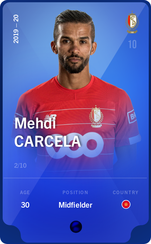 Sorare - Sorare Official - Mehdi Carcela 2019-20 • Super Rare 2/10 - NFT # 66385770218924667702378489074755121671639935453806277977027159634446079342373