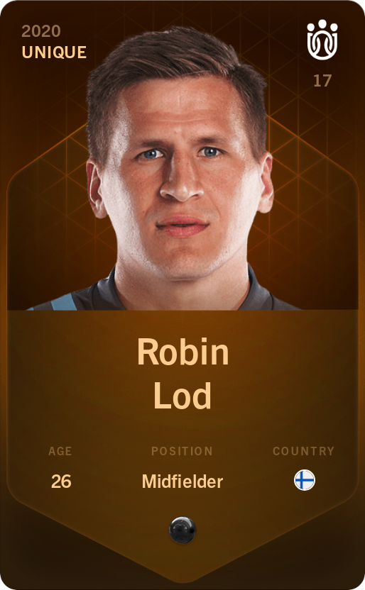 Sorare - Sorare Official - Robin Lod 2020-21 • Unique - NFT # 103990065631376017657724517421255371419545223365702391905748587289074928966796