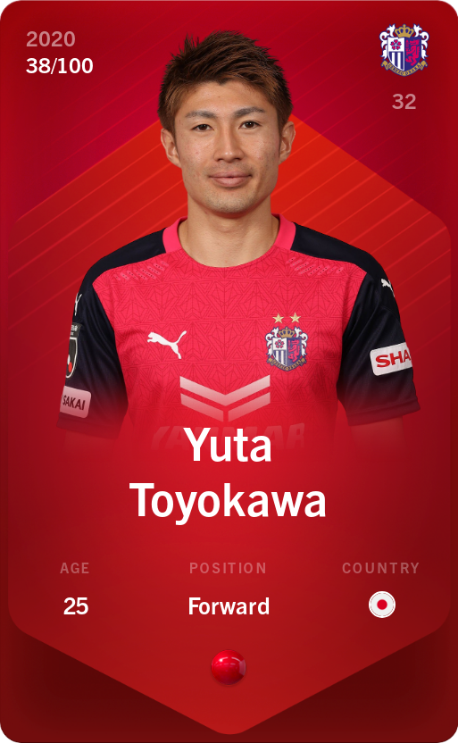 Sorare - Sorare Official - Yuta Toyokawa 2020-21 • Rare 38/100 - NFT # 88002579661717549204844748517863460523458153370358232231446405184622900947423
