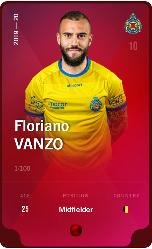 Sorare - Sorare Official - Floriano Vanzo 2019-20 • Rare 1/100 - NFT # 109348142892018268026009713777645828785413061524923852896458222455398916558743