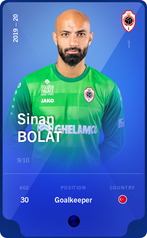 Sorare - Sorare Official - Sinan Bolat 2019-20 • Super Rare 9/10 - NFT # 36141444333687718389110643335313906938230205489492372496335429791314995200976