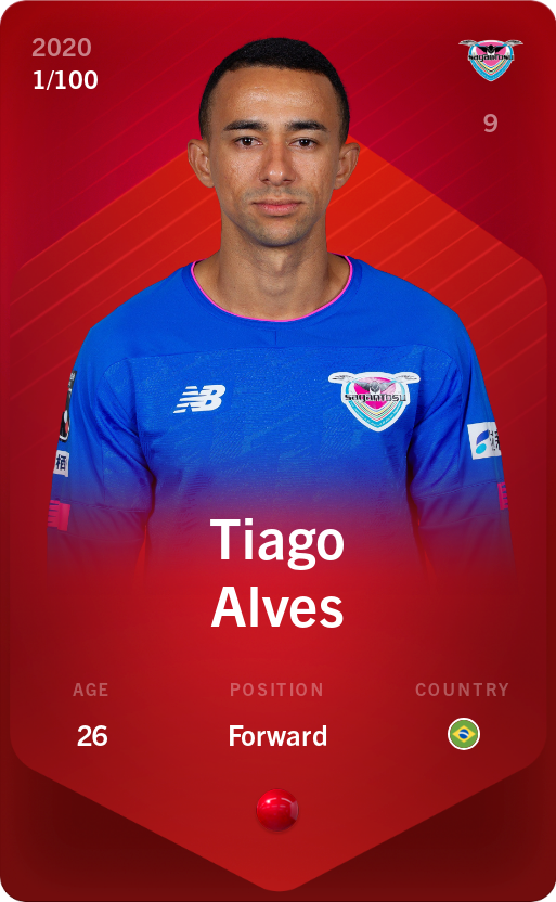 Sorare - Sorare Official - Tiago Alves 2020-21 • Rare 1/100 - NFT # 11459778260761387986568899772060790659516280849845204167281825572740992312064