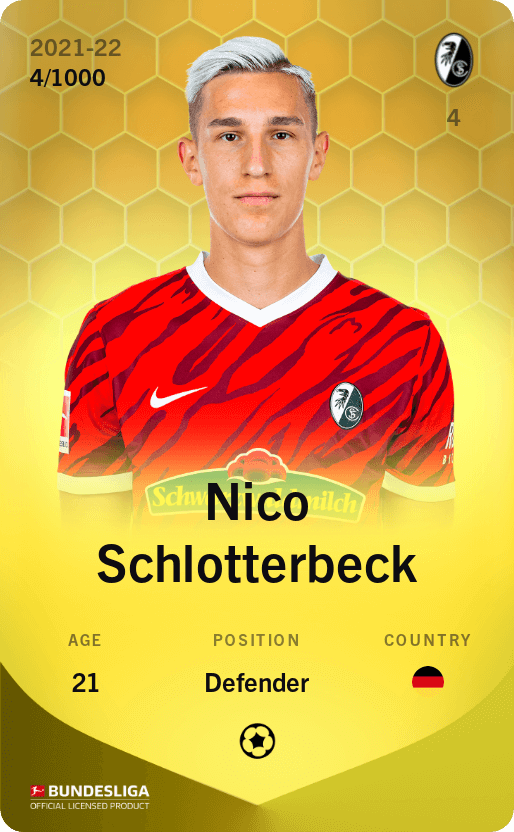Nico Schlotterbeck 2021-22 • Limited 4/1000