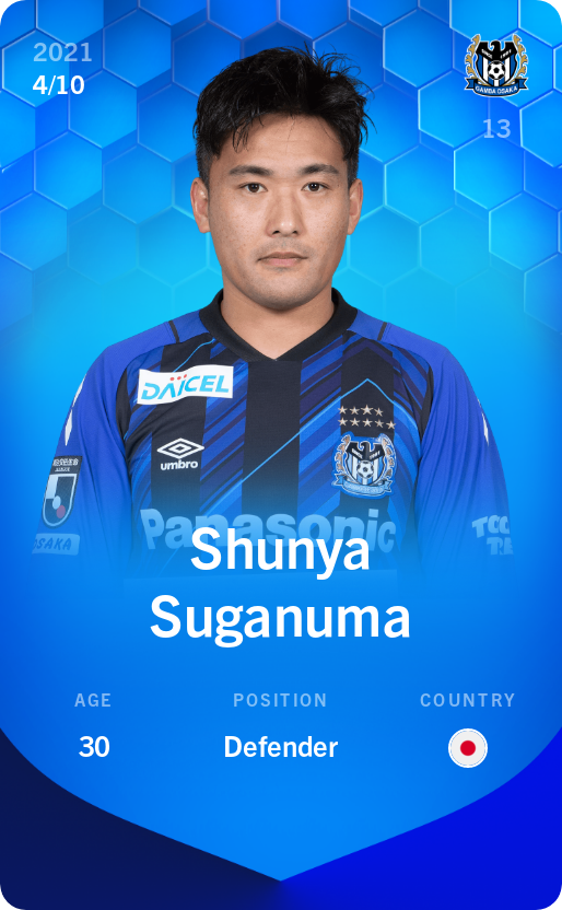 Sorare - Sorare Official - Shunya Suganuma 2021-22 • Super Rare 4/10 - NFT # 99752505029973355661978870411096416202045890647479428648090601109006760936845