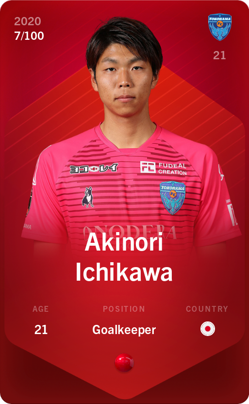 Sorare - Sorare Official - Akinori Ichikawa 2020-21 • Rare 7/100 - NFT # 60216994449886778120936977194967102432432109170638416716519040966870148178279