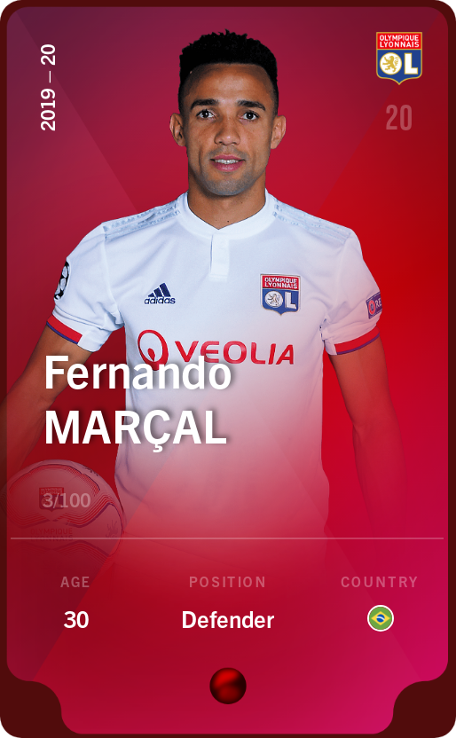Sorare - Sorare Official - Fernando Marçal 2019-20 • Rare 3/100 - NFT # 11082452073438451668701039148901536401313977640674166582303578449810295421885
