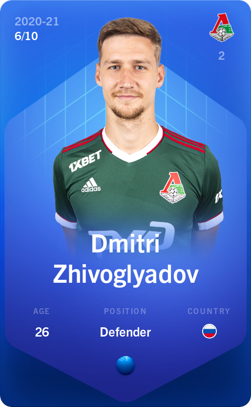 Sorare - Sorare Official - Dmitri Zhivoglyadov 2020-21 • Super Rare 6/10 - NFT # 91426109455332972703895090586574026760252880759299167987319963422708484290269